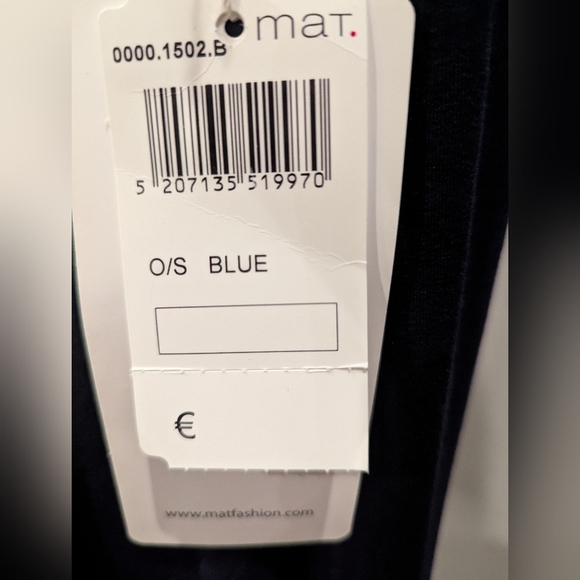 Navy Viscose curve hem V top MAT FASHION Europe Woman's OS - Picture 8 of 14